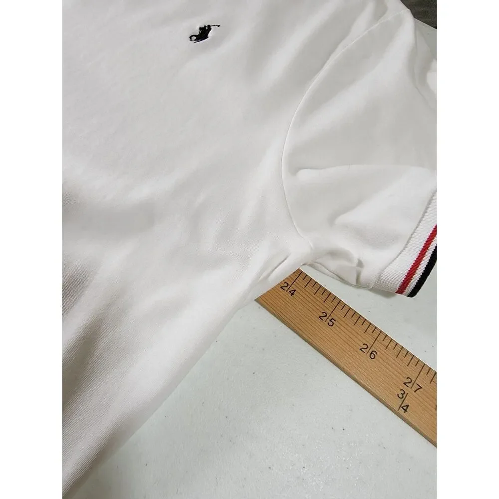 Ralph Lauren Custom Slim Fit Men's White Polo Shirt - XL